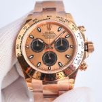 Clean Factory Rolex Daytona 7750 Rose gold Face Watch 